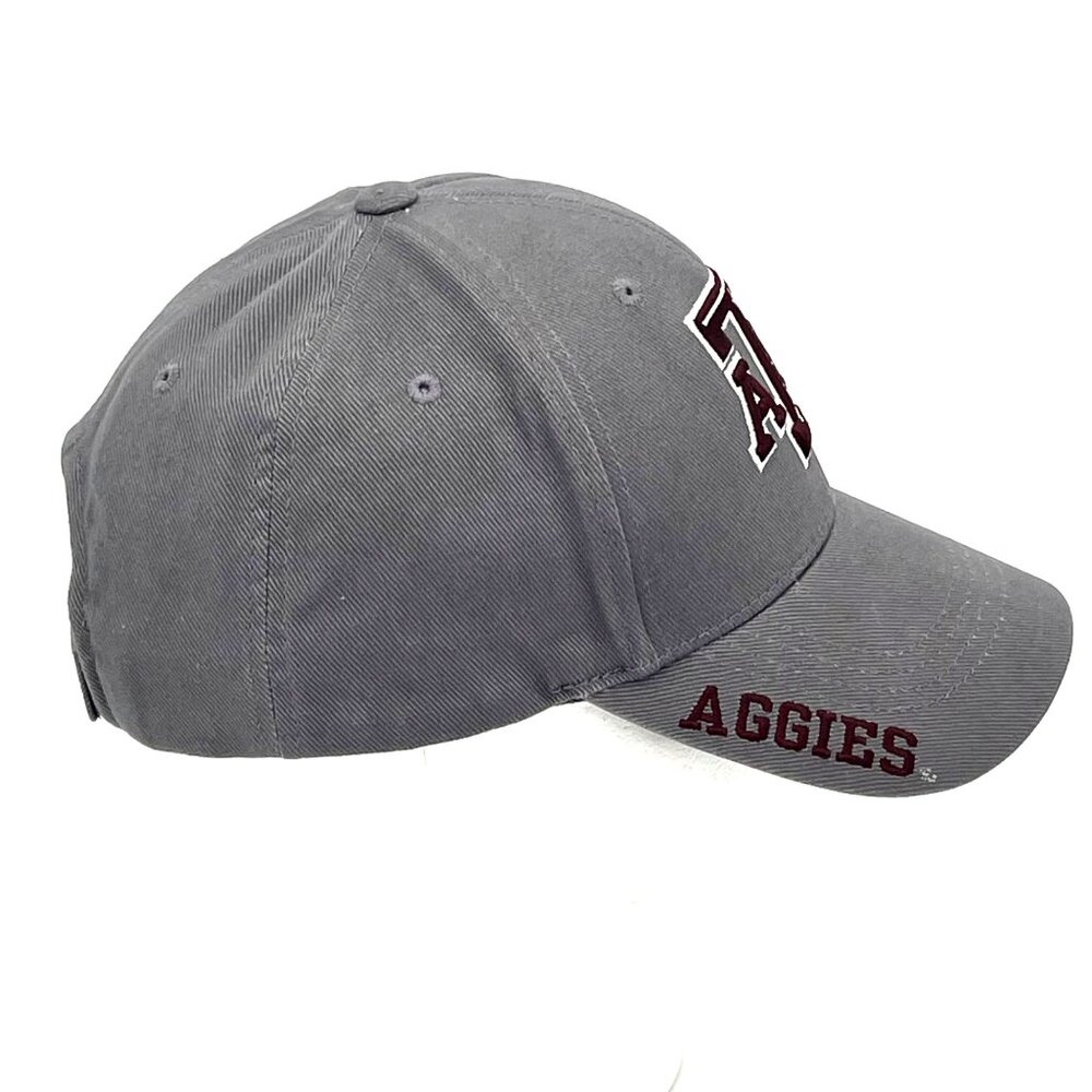 Texas A&M Aggies Embroidered Gray Baseball Cap By Russell Adjustable Strap OSFM - Picture 8 of 16